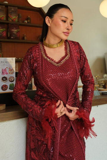 MYSIE BY TAHIRA | EID FESTIVE VOL 1 | CRIMSON