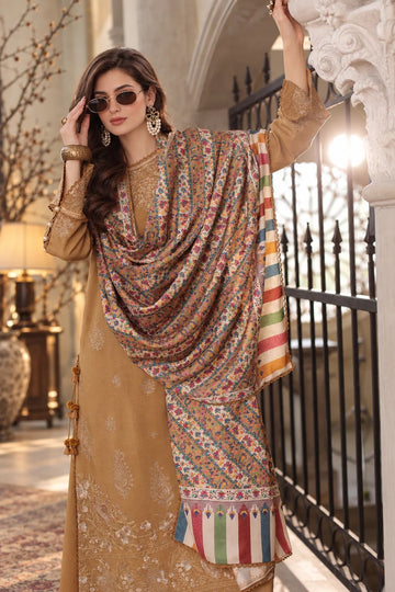 NOOR BY SADIA | WINTER EMBROIDERED PRINTSKHAS '26 | D10 A - AUTUMN SAFFRON