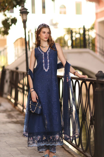 NOOR BY SADIA | EID LUXE PRINTSKHAAS '26 | D6 - A - IMPERIAL BLUE