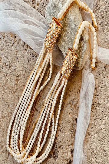 KOH-E-GEM | JEWELLERY | DUSKY PEARL MALAA SET