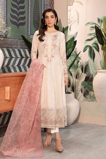 MARIA B | LUXURY PRET | 3 PIECE EMBROIDERED NET SUIT | DW-EA24-08