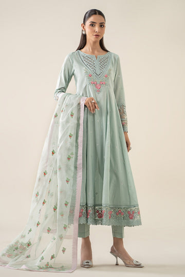 MARIA B | LUXURY PRET | 3 PIECE EMBROIDERED LAWN SUIT | DW-EA25-22-BLUE