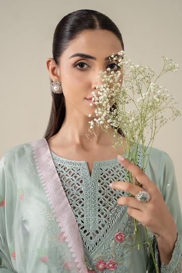 MARIA B | LUXURY PRET | 3 PIECE EMBROIDERED LAWN SUIT | DW-EA25-22-BLUE