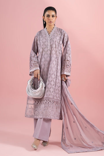 MARIA B | LUXURY PRET | 3 PIECE EMBROIDERED LAWN SUIT | DW-EA25-88-LILAC