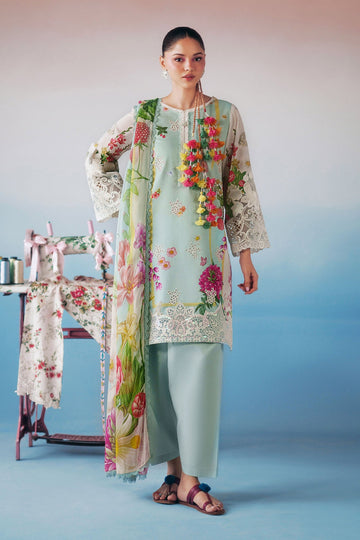 MARIA B | DESI SUMMER PIE | 3 PIECE EMBROIDERED LAWN SUIT | DW-EA26-100-BLUE