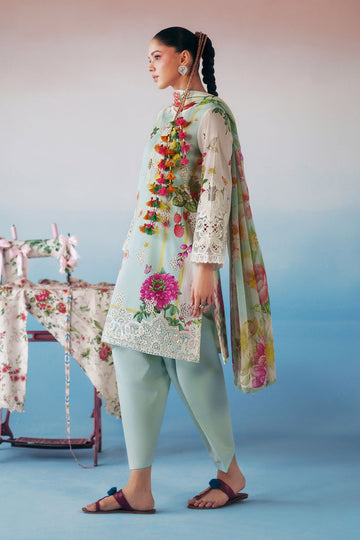 MARIA B | DESI SUMMER PIE | 3 PIECE EMBROIDERED LAWN SUIT | DW-EA26-100-BLUE