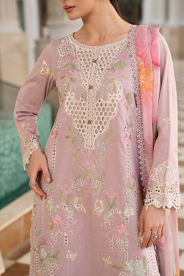 MARIA B | DESI SUMMER PIE | 3 PIECE EMBROIDERED DOBBY LAWN SUIT | DW-EA26-15-LILAC