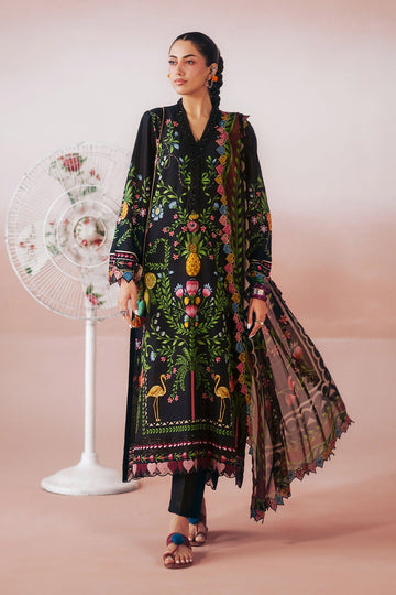 MARIA B | DESI SUMMER PIE | 3 PIECE EMBROIDERED LAWN SUIT | DW-EA26-16-BLACK