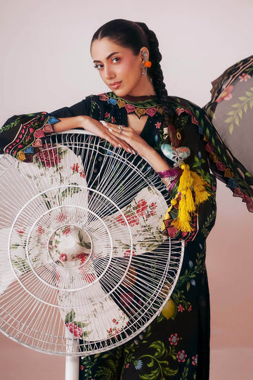 MARIA B | DESI SUMMER PIE | 3 PIECE EMBROIDERED LAWN SUIT | DW-EA26-16-BLACK