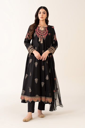 MARIA B | LUXURY PRET | 3 PIECE EMBROIDERED LAWN SUIT | DW-EF22-13R1-BLACK