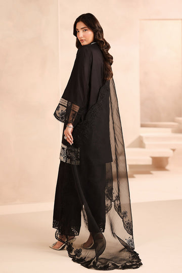 MARIA B | MONOCHROME | 3 PIECE EMBROIDERED LAWN SUIT | DW-MN25-01-BLACK
