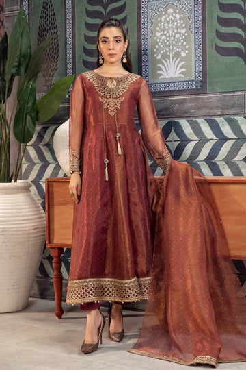 MARIA B | LUXURY PRET | 3 PIECE PRINTED POLYESTER COTTON SUIT | DW-PF24-01