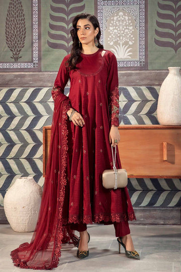 MARIA B | LUXURY PRET | 3 PIECE EMBROIDERED DOBBY LAWN SUIT | DW-PF24-05