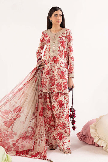 MARIA B | DESI SUMMER PIE | 3 PIECE EMBROIDERED LAWN SUIT | DW-PF25-63R1-PINK