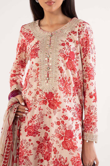 MARIA B | DESI SUMMER PIE | 3 PIECE EMBROIDERED LAWN SUIT | DW-PF25-63R1-PINK