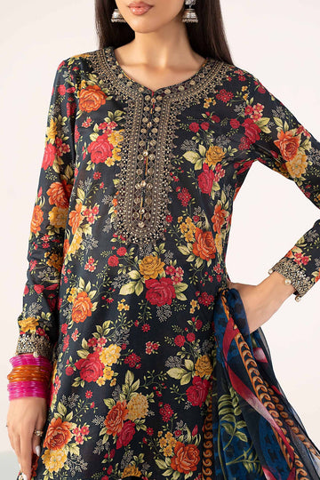 MARIA B | DESI SUMMER PIE | 3 PIECE EMBROIDERED LAWN SUIT | DW-PF25-63R1-TEAL
