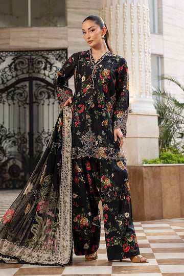 MARIA B | DESI SUMMER PIE | 3 PIECE EMBROIDERED LAWN SUIT | DW-PF26-03-BLACK