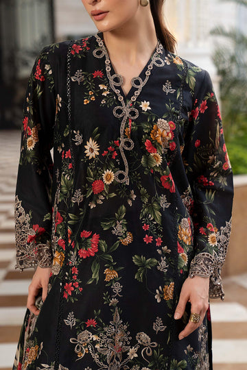 MARIA B | DESI SUMMER PIE | 3 PIECE EMBROIDERED LAWN SUIT | DW-PF26-03-BLACK