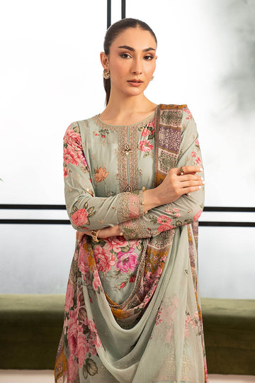 MARIA B | DESI SUMMER PIE | 3 PIECE EMBROIDERED LAWN SUIT | DW-PF26-10-GREEN