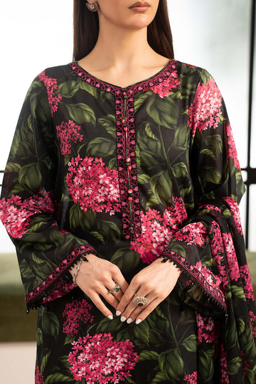 MARIA B | DESI SUMMER PIE | 3 PIECE EMBROIDERED LAWN SUIT | DW-PF26-15-BLACK