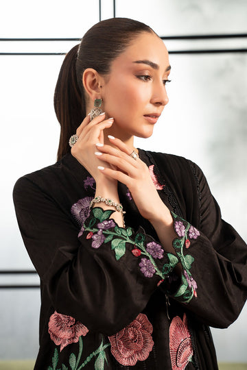 MARIA B | DESI SUMMER PIE | 3 PIECE EMBROIDERED DOBBY LAWN SUIT | DW-PF26-20-BLACK