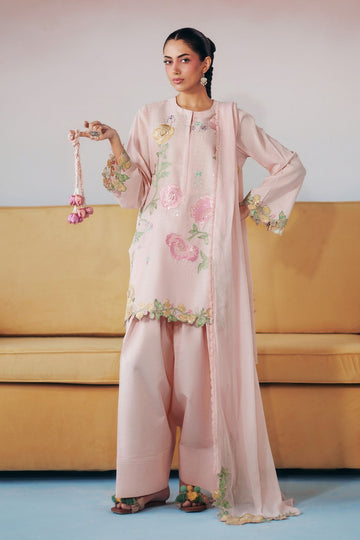 MARIA B | DESI SUMMER PIE | 3 PIECE EMBROIDERED DOBBY LAWN SUIT | DW-PF26-20-LIGHT PINK