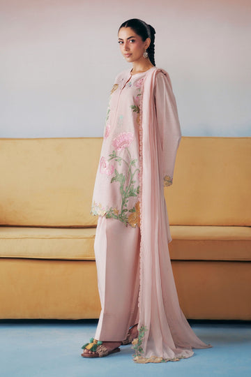 MARIA B | DESI SUMMER PIE | 3 PIECE EMBROIDERED DOBBY LAWN SUIT | DW-PF26-20-LIGHT PINK