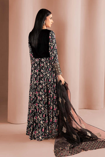 MARIA B | LUXURY PRET | 3 PIECE EMBROIDERED LINEN SUIT | DW-W24-152R1-BLACK