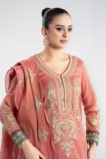 MARIA B | LUXURY PRET | 3 PIECE EMBROIDERED MASOORI SUIT | DW-W25-01-PINK