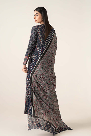 MARIA B | LUXURY PRET | 3 PIECE EMBROIDERED LINEN SUIT | DW-W25-21-GREY