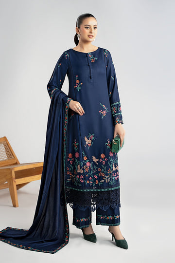 MARIA B | LUXURY PRET | 3 PIECE EMBROIDERED MARINA SUIT | DW-W25-26-BLUE