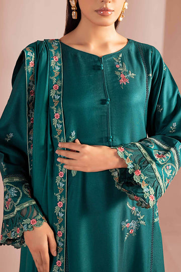 MARIA B | LUXURY PRET | 3 PIECE EMBROIDERED MARINA SUIT | DW-W25-26-GREEN