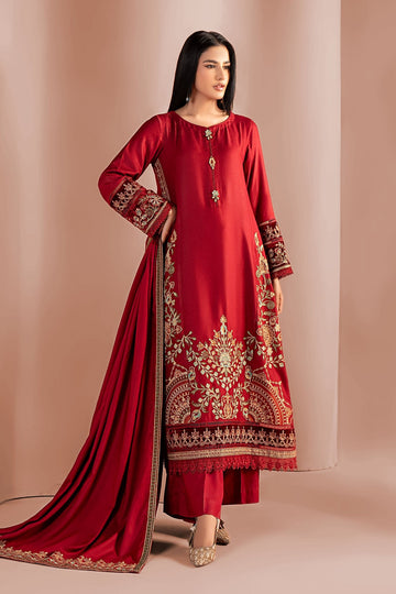 MARIA B | LUXURY PRET | 3 PIECE EMBROIDERED MARINA SUIT | DW-W25-36-RED