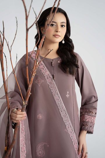 MARIA B | LUXURY PRET | 3 PIECE EMBROIDERED MARINA SUIT | DW-W25-54-PEACHY PINK