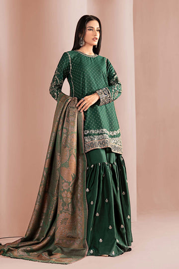 MARIA B | LUXURY PRET | 3 PIECE EMBROIDERED VISCOSE SUIT | DW-W25-61-GREEN