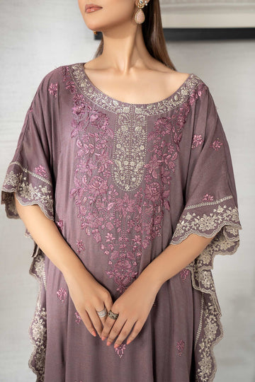 MARIA B | LUXURY PRET | 2 PIECE EMBROIDERED WOVEN SUIT | DW-W25-64-LILAC