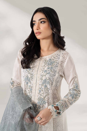 MARIA B | LUXURY PRET | 3 PIECE EMBROIDERED NET SUIT | DW-EA24-08