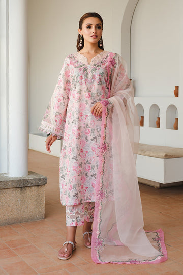 BAROQUE  | EMBROIDERED PRINTED LAWN UF-650