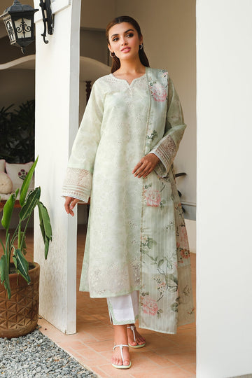 BAROQUE  | EMBROIDERED PRINTED LAWN UF-659