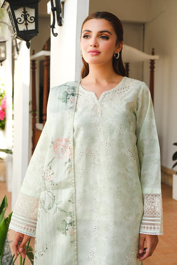 BAROQUE  | EMBROIDERED PRINTED LAWN UF-659