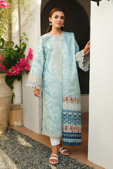 BAROQUE  | EMBROIDERED PRINTED LAWN UF-661