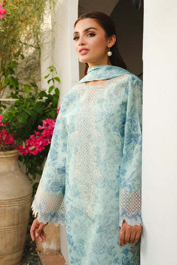 BAROQUE  | EMBROIDERED PRINTED LAWN UF-661