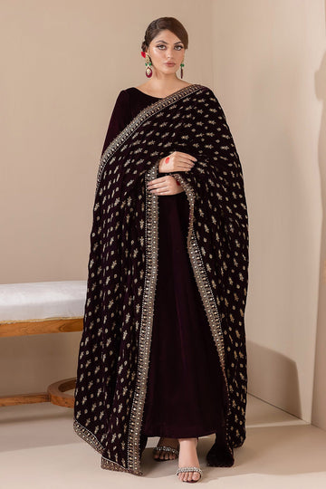 BAROQUE | SHAWLS | EMBROIDERED VELVET SHAWL VS-42