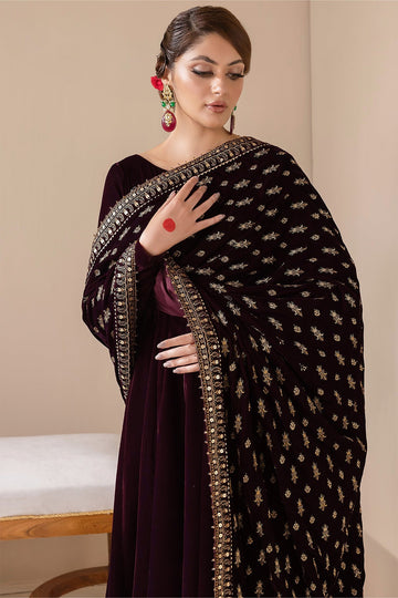 BAROQUE | SHAWLS | EMBROIDERED VELVET SHAWL VS-42