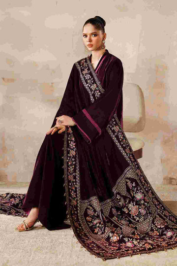 BAROQUE | SHAWLS | EMBROIDERED VELVET SHAWL VS-64