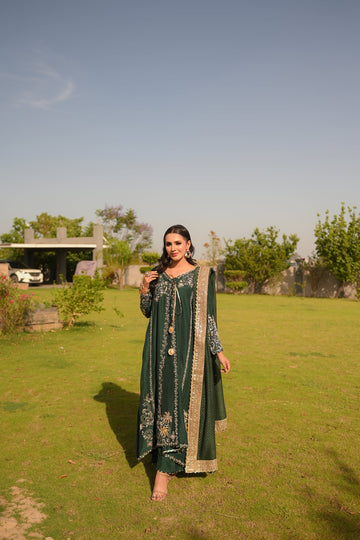 AMINAH BADAR | EMERALD GREEN ANGRAKHA