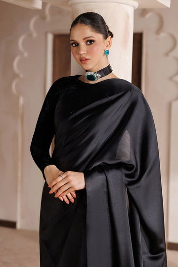 BAROQUE | ESSENTIALS | PLAIN SHAMOOZ SILK SAREE EN-1393