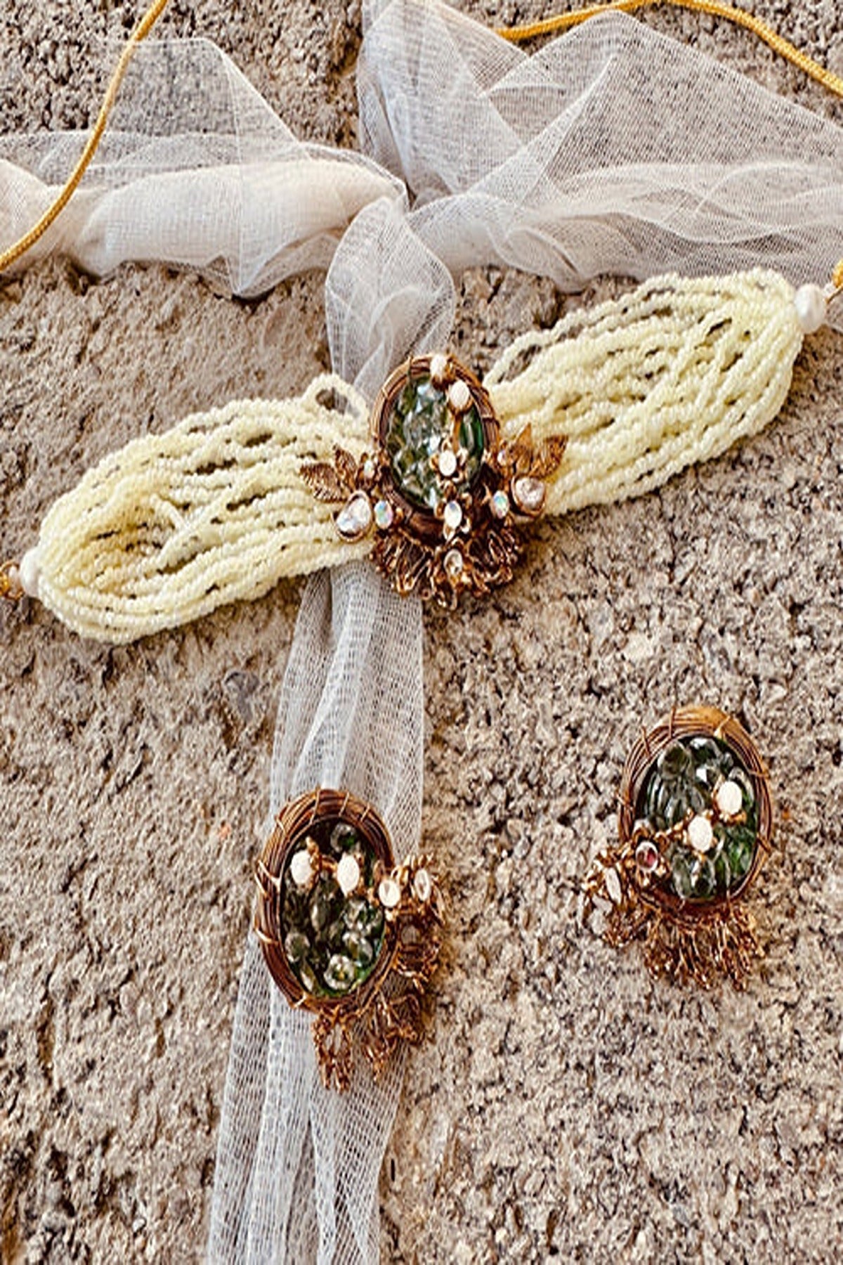 KOH-E-GEM | JEWELLERY | ELARA CHOKER SET – GREEN