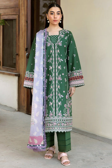FARASHA | SUMMER WEAVES EMBROIDERED LAWN'25 | EMERALD ECLIPS