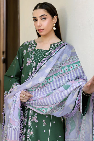 FARASHA | SUMMER WEAVES EMBROIDERED LAWN'25 | EMERALD ECLIPS